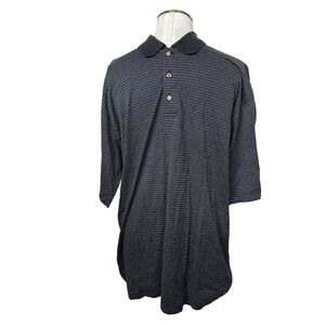 Pebble Beach Striped Polo Shirt M